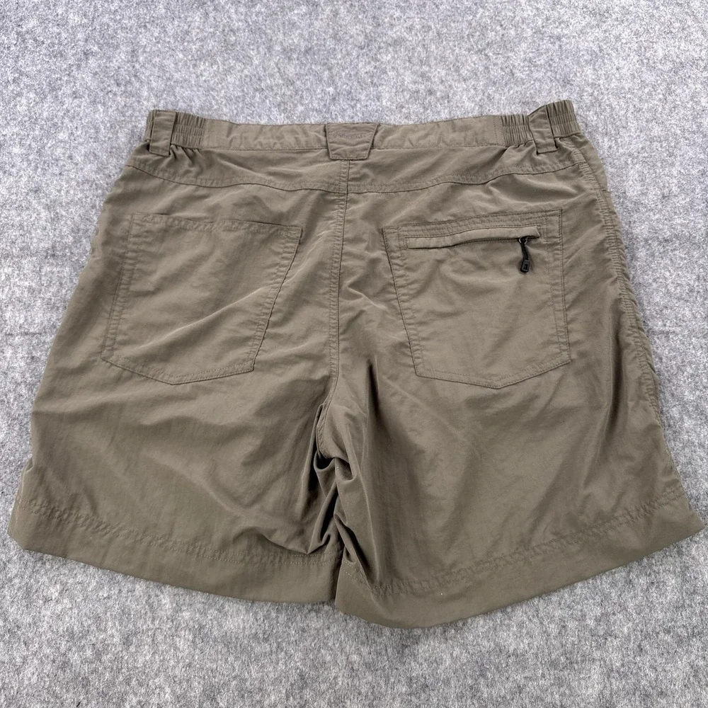 Patagonia Shorts Mens Large Olive Nylon Hiking Quick Dry Zip Pocket Belt Loops